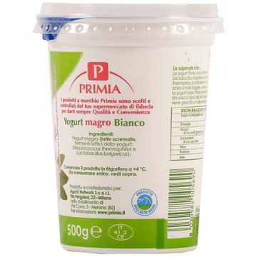 Yogurt magro bianco 0,1% di grassi - Unes - 500 g