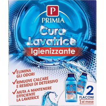 IGIENIZZANTE CURA LAVATRICE 2x250 ml PRIMIA - Primia