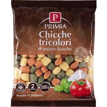 CHICCHE TRICOLORI DI PATATE FRESCHE 350 g PRIMIA - Primia