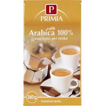 CAFFÈ MACINATO PER MOKA ARABICA 100% 250 g PRIMIA - Primia