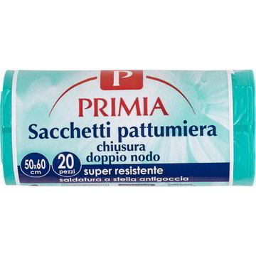 SACCHETTI PATTUMIERA 20 PZ 50 X 60 CM PRIMIA - Primia