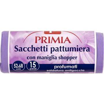 SACCHETTI PATTUMIERA 15 PZ 52 X 68 CM PROFUMATI PRIMIA - Primia