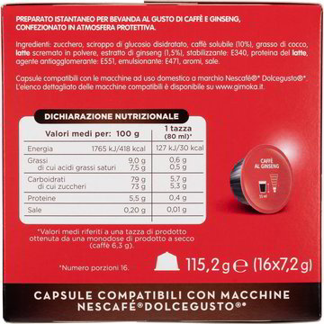 20 Capsule Dolce Gusto® - Caffè e Ginseng