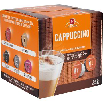 Espresso Decaffeinato Primia g 120, Compatibili Con Macchine Nescafè® Dolce  Gusto®, 16 Capsule