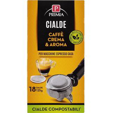 CAFFÈ CREMA E AROMA 18 CIALDE 125 g PRIMIA - Primia
