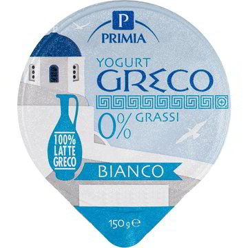 0% GRASSI YOGURT GRECO BIANCO 150 g PRIMIA - Primia