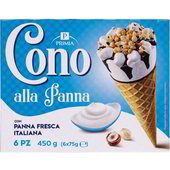 8 Coppette di Gelato Panna e Cioccolato 8x50 gr.