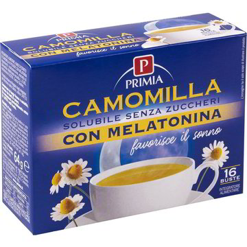 CAMOMILLA SOLUBILE 16 BUSTE CON MELATONINA 64 g PRIMIA - Primia