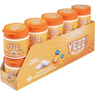 YEZZ VITAMIN CHEWIN GUM 50 PZ GUSTO AGRUMI 70 g PRIMIA - Primia